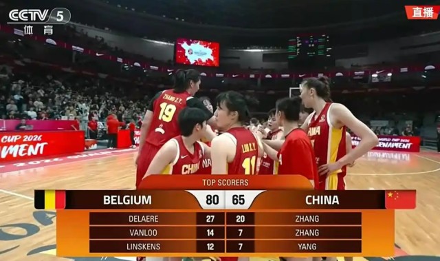 惨败！中国女篮15分不敌比利时，7天5战体能告急，张子宇独撑全场
